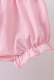Lavender Smocked Embroidered Bow Jacquard Bloomer Set