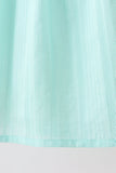 Green Marine Embroidered Jacquard Dress