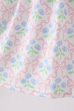Blue Hydrangea Bow Dress