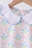 Blue Hydrangea Bow Skorts Set