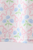 Blue Hydrangea Bow Skorts Set