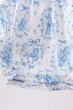 Blue Castle Smocked Ruffle Bubble