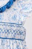 Blue Castle Smocked Ruffle Dress