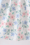 Blue Floral Smocked Dress