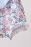 Blue Floral Bow Bubble