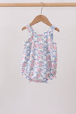 Blue Floral Bow Bubble