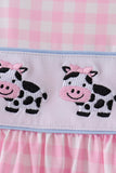 Pink Cow Embroidered Set