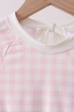 Pink Plaid UPF Rashguard