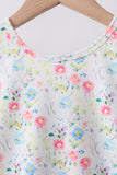 Blue Floral Ruffle Set