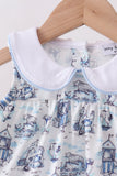 Blue Beach Bloomer Set