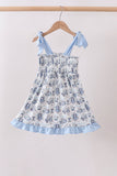 Blue Beach Smocked Dress
