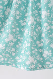 Sage Floral Smocked Dress