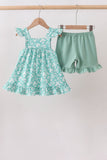 Sage Floral Smocked Set