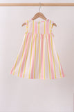 You're my sunshine embroidery Stripe Dress