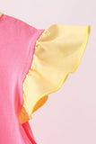 You're my sunshine embroidery Stripe Ruffle Set