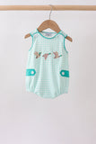 Green Mallard Plaid Embroidered Bubble