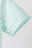 Green Mallard Plaid Embroidered Set