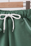 Green Duck Stripe Embroidered Set