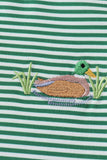 Green Duck Stripe Embroidered Set