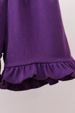 Purple LSU Tiger Applique Ruffle Set