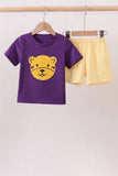 Purple LSU Tiger Applique Set