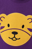Purple LSU Tiger Applique Set