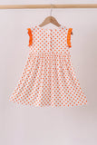 Orange Tennessee Dog Appliqué Dress