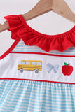 Blue Apple Pencil Embroidered Dress