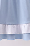 Blue Apple Embroidered Dress