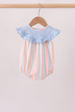 Seashell Stripe Embroidered Bubble