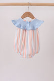 Seashell Stripe Embroidered Bubble
