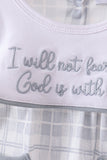 Blue Faith Quote Embroidered Bubble