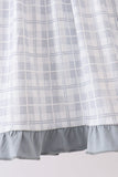 Blue Faith Quote Embroidered Dress