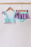 Blue under the sea Embroidered UPF Swim Set