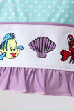 Blue under the sea Embroidered UPF Swim Set