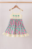 Palm Tree Embroidered Dress