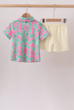 Palm Tree Embroidered Set