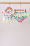 Palm Tree Smocked UPF Swim Set