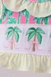 Palm Tree Smocked UPF Swim Set