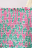 Palm Tree Smocked Women Dress