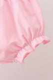 Pink Pencil ABC embroidery gingham bloomer set