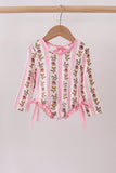 Pink Garden Ruffle Rashguard