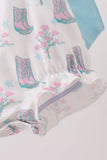 Blue Boots Ruffle Bubble