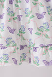 Purple Butterfly Applique Shorts Set