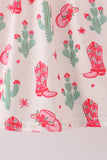 Pink Boots Smocked Dress