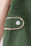 Green Corduroy Jon Jon Set