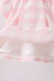 Pink Gingham Bloomer Set