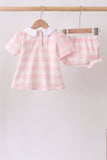 Pink Gingham Bloomer Set