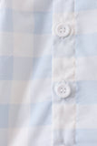 Blue Gingham Shorts Set