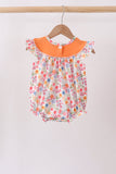 Coral Jesus Loves me Embroidered Floral Bubble